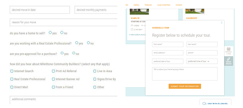 Contact forms to start your Austin home search