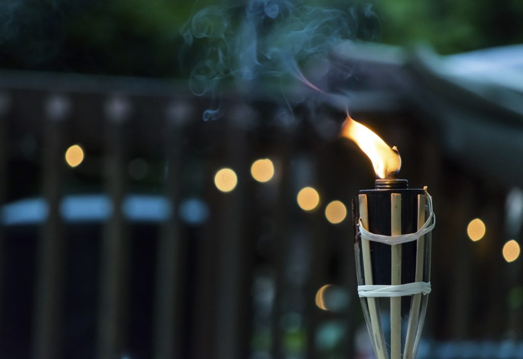  Lighting added to an outdoor living space