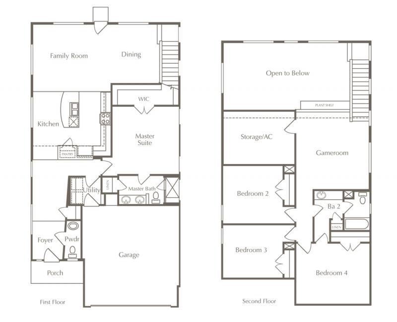 : A spacious home floor plan in Austin, Texas.