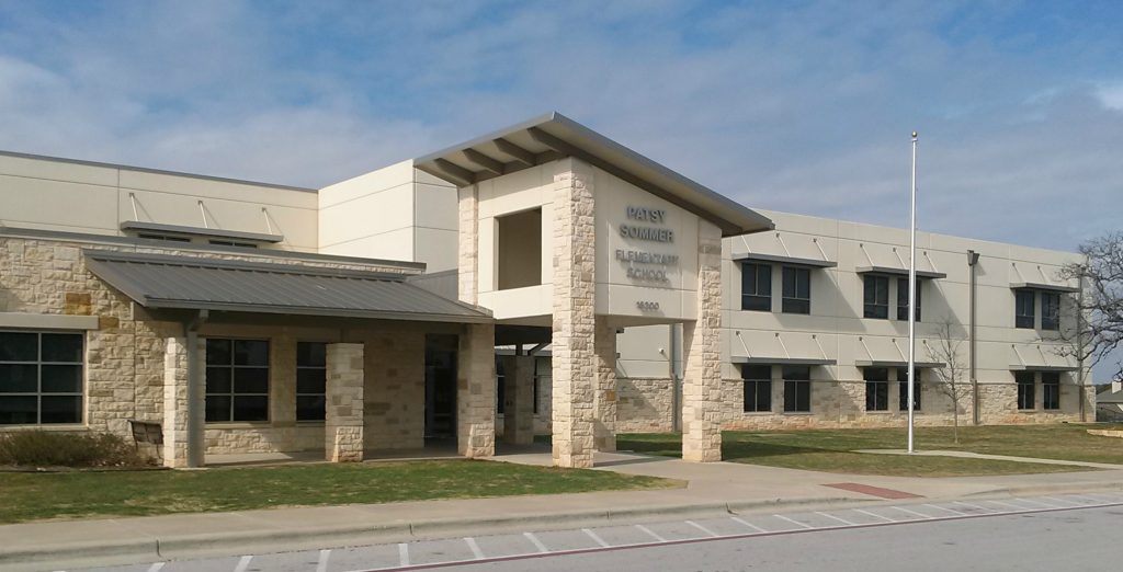 Front entrance of one of the best schools in Round Rock, Patsy Sommer Elementary