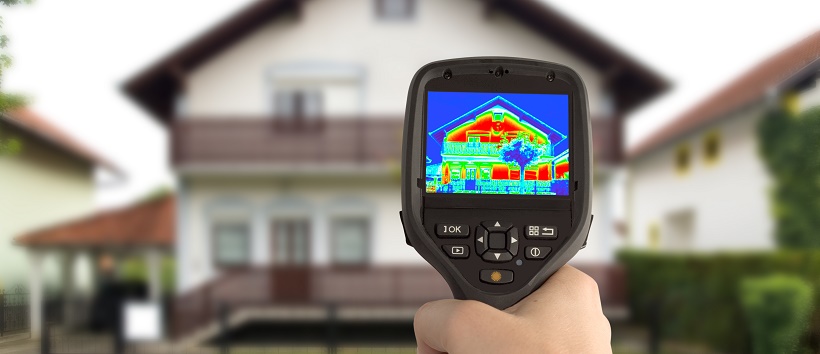 Thermal image of the energy efficiency of a home