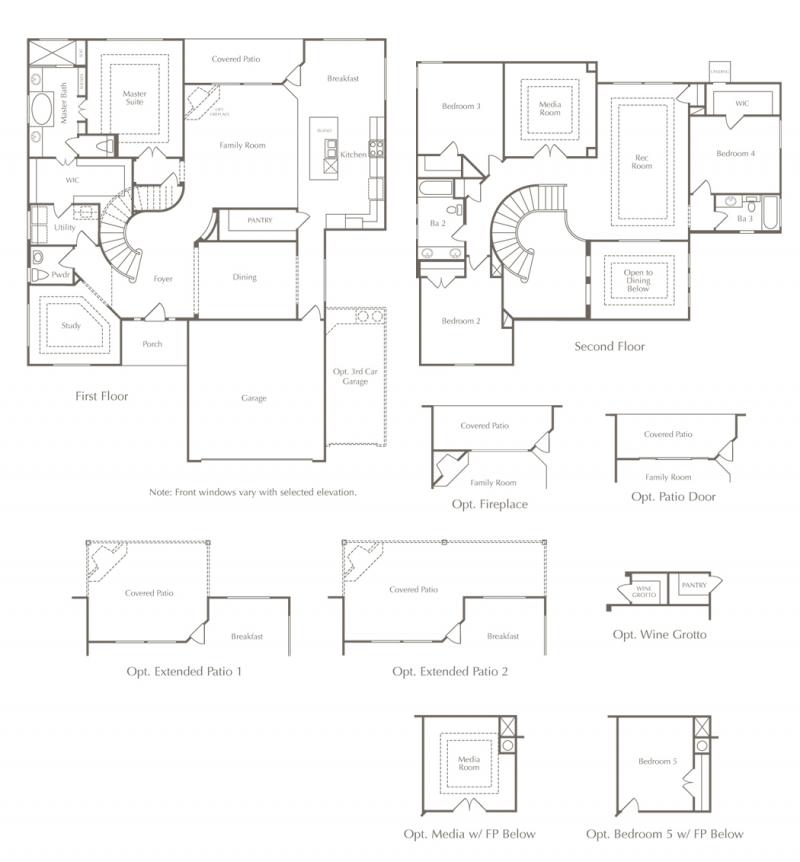 MileStone Community Builders’ Lantana layout with optional floor plans for families.