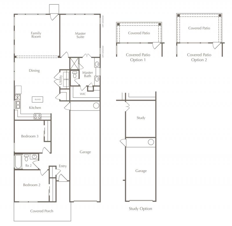 Drawing of The Enclave at Leander Station’s Jackson floor plan as an example of affordable house prices in Austin.