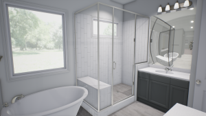 master shower and tub