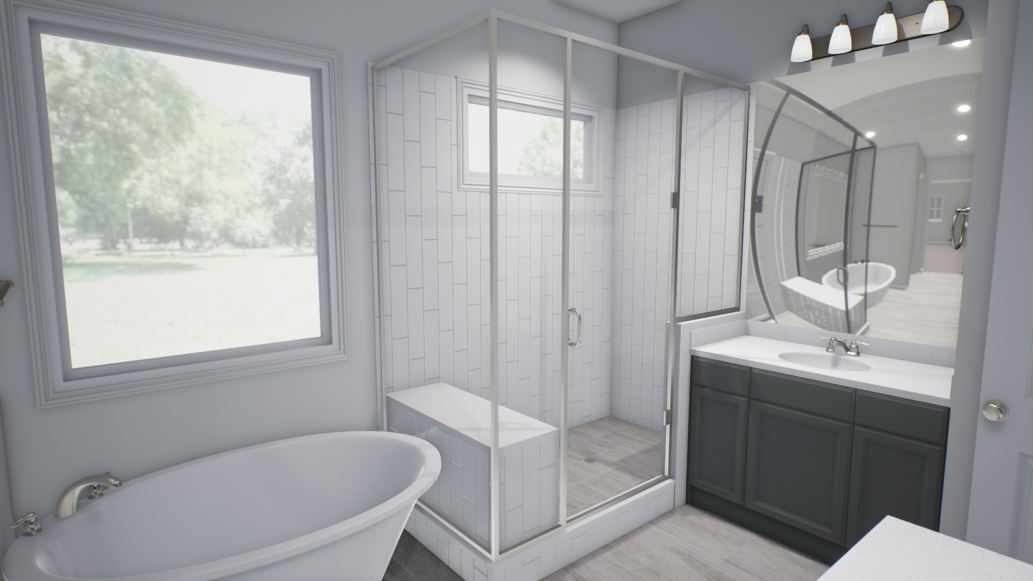 master shower and tub