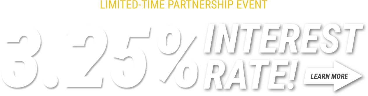 Limited-Time Partnership Event 3.25% Interest Rate