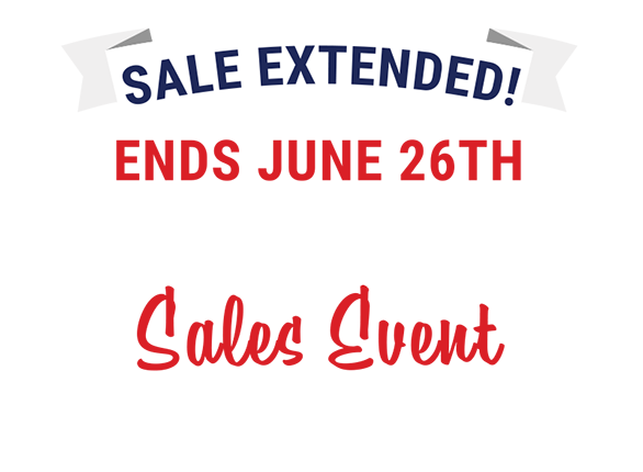 Red, White and Now Sales Event - Sale Extended - Ends June 26th.